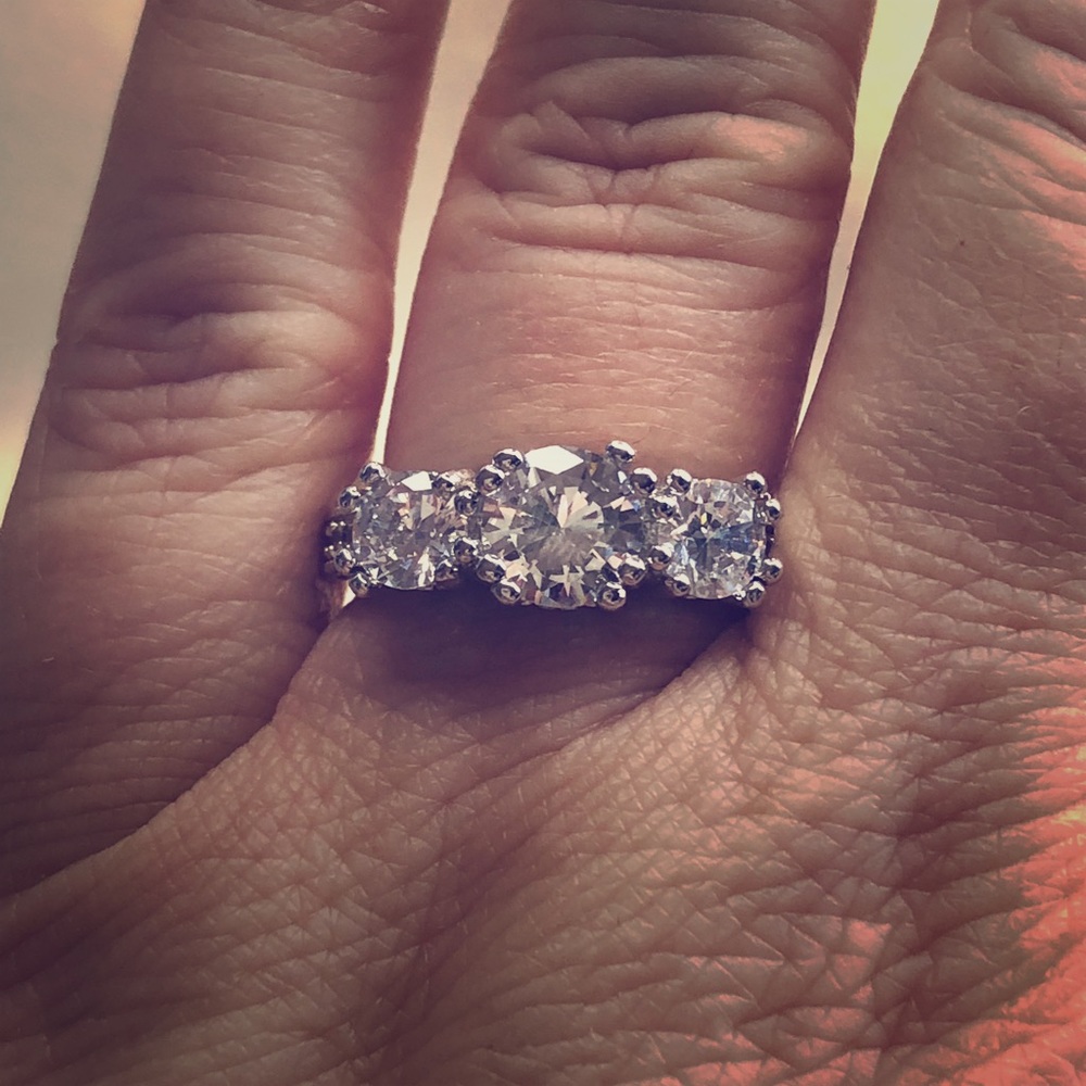CZ wedding ring